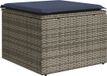 vidaXL Tuinkruk met kussen Grijs 55x55x37 cm polyrotan
