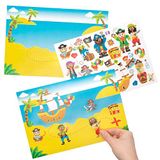 Baker Ross FE346 Piraten Sticker Scene Set - Pak van 5