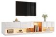 Kein Marken-/Fanartikel Meuble TV / Meuble bas, éclairage LED, contrôle via application, finition laquée, panneau de particules, salon