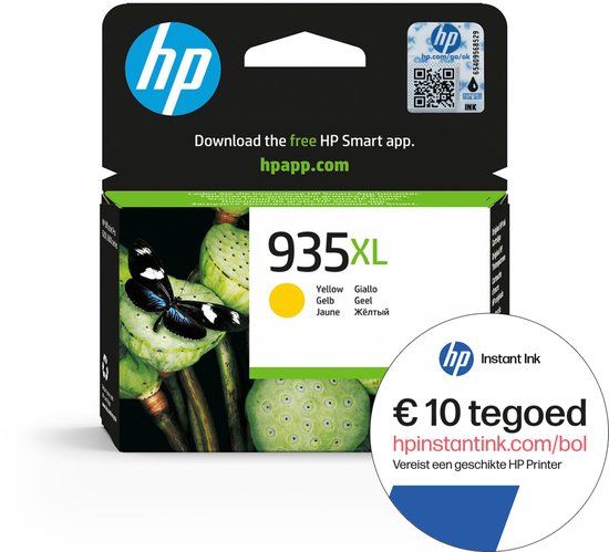 HP 935XL - Gele inktcartridge + Instant Ink tegoed
