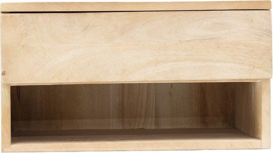 Giga Meubel Nachtkastje Tessa - Naturel - Mangohout - 45x30x25cm
