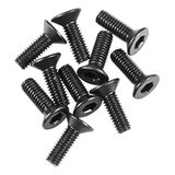 Axial R/C Schroevenset M2,6 x 8 mm binnenzeskant platte kop zwart (10)