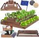 Modo24 ZP09 Carré Potager Surélevé En Escalier Modulable, Bois De Pin, Herbes/légumes, Jardin/terrasse/balcon, 27x90x120 Cm, Marron