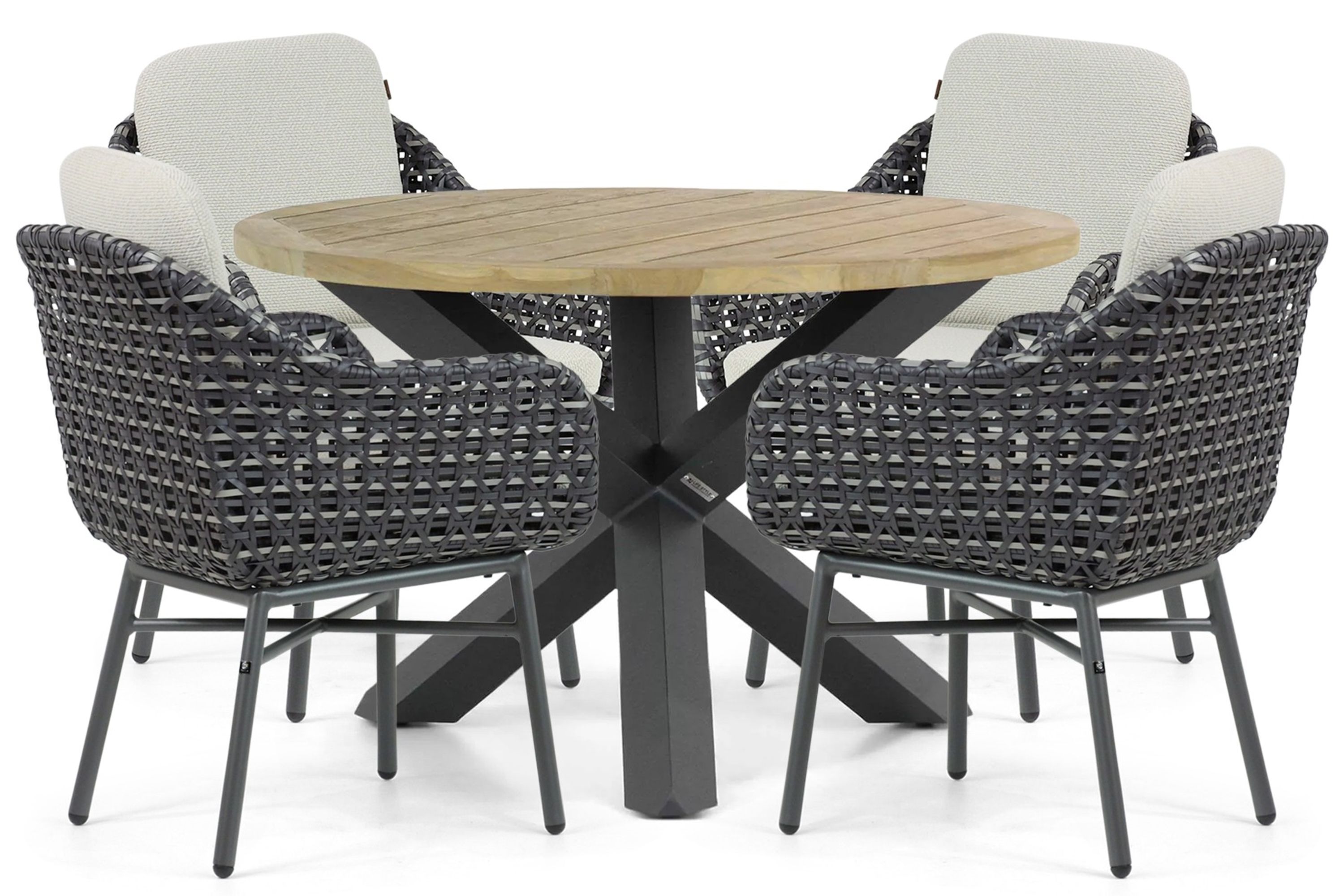 Santika Furniture Santika Yovan/Rockville 120 cm dining tuinset 5-delig