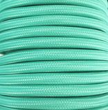 5 m lange textielkabel, glad, mint, mat