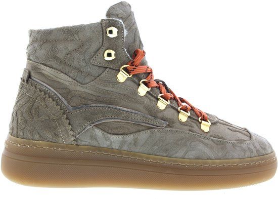 Floris van Bommel Dames Sneakers Fygi 02.01 Taupe Nubuck Maat 40