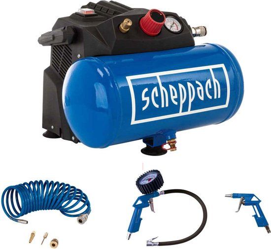 Scheppach Compressor HC06 - 8 bar - 6 liter - incl. accessoireset