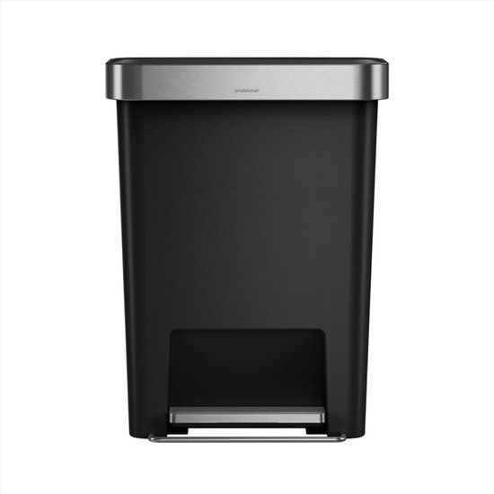 Simplehuman Rectangular Pedal Bin - 45 Litre - Black