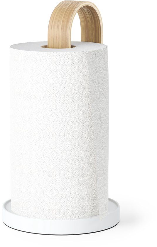 Umbra Bellwood Keukenrolhouder Wit/Naturel