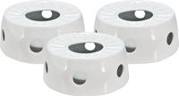 Svenska Living Rechaud - 3x - warmhoudplaat - porselein - wit - 16 x D14 cm