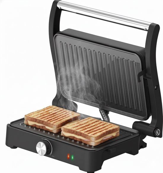 Tomado XXL Tosti Apparaat - Contactgrill - 1500W - PFAS vrij - Zwart Deluxe