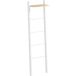 Porte-serviettes Échelle Avec Étagère Supérieure Et 4 Barres, Fixation Murale, 43 X 20 X 151 Cm, Blanc Et Chêne