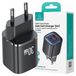 USAMS CC254 30W GaN USB-C/USB-A Fast Charging HC Series Black Charger