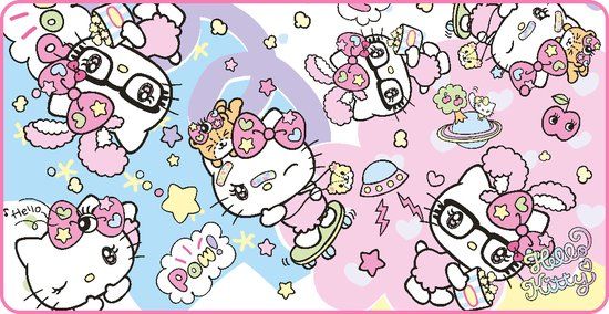 Konix Hello Kitty XXL Gaming Mouse Pad - 90cm x 47cm - Rubber - Hello Kitty - Soft Surface