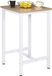 Happyment Bartafel Berlin - Chêne clair - Carré - Bois - Métal - 60x60x100cm