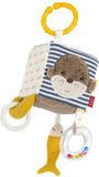 Fehn Otter Activity-kubus – motoriek speelgoed met grijpelementen om op te hangen – voor baby's en peuters vanaf 0+ maanden – afmetingen: 10 x 10 cm