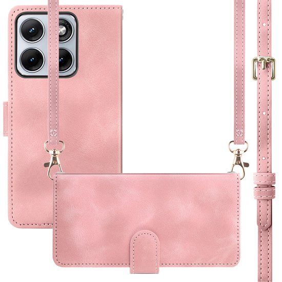 imoshion Bookcase met koord voor de Motorola Edge 70 Fusion - Roze