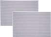 Cosy & Trendy Placemats - 8x - rechthoekig - geweven beige/wit - 30 x 45 cm - Tafel dekken