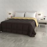 Italian Bed Linen Elegante winterdekbed, microvezel, bruin/crème, 260 x 260 cm
