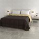 Italian Bed Linen Elegante winterdekbed, microvezel, bruin/crème, 260 x 260 cm