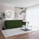 Italian Bed Linen Bankovertrek, bi-elastisch, voor 4-zitsbank, donkergroen