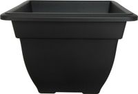 Whitefurze Buiten plantenpot/bloempot/planter - zwart - kunststof - L38 x B38 x H28 cm