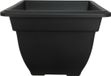 Whitefurze Buiten plantenpot/bloempot/planter - zwart - kunststof - L38 x B38 x H28 cm