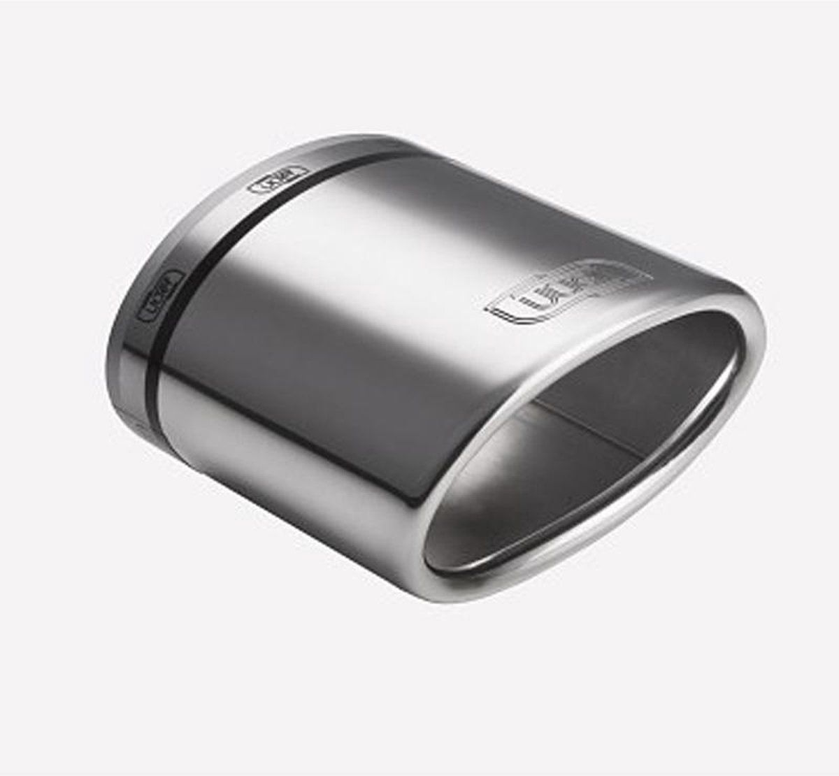 Ulter Sport Uitlaatsierstuk - Ovaal 95x65mm Schuin - Lengte 120mm - Montage 40-55mm - RVS