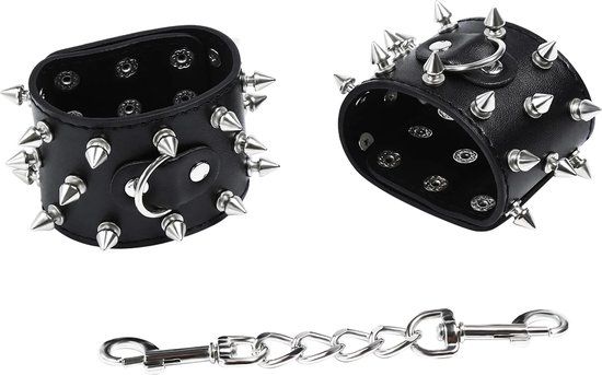 Spiked Wrist Restraints - Black
