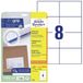 Avery 6138, Wit, Rechthoek, Permanent, A4, Universeel, Papier