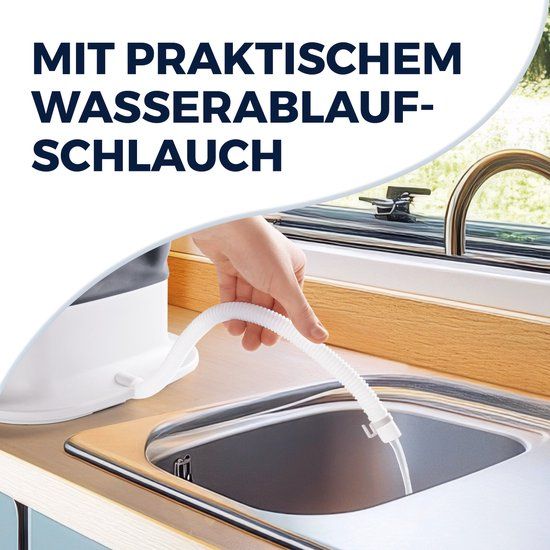 CLEANmaxx Mini-wasmachine, ideaal voor onderweg | Mobiele wasmachine met 2 wasprogramma's en een centrifugeerprogramma | Opvouwbaar en stil | Voor maximaal 1 kg wasgoed | Geschikt voor kamperen en reizen