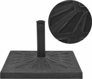 vidaXL Parasolvoet vierkant 19 kg hars zwart
