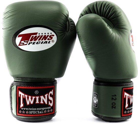 Twins BGVL 3 Bokshandschoenen Militairy - 16 oz. - Groen - Leer