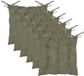Stof Textile kussen Dandy - 6x - olijfgroen - 38 x 38 x 5 cm