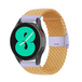 Samsung Braided nylon bandje - Geel - Samsung Galaxy watch 7 / Galaxy Watch FE - 40mm & 44mm