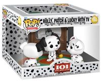 101 Dalmatians Funko Pop! Moment 1664 Rolly, Patch & Lucky with TV Vinyl Figure