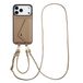 Selencia Sera Koordhoes met Pashouder Envelop voor Apple iPhone 17 Pro Max - Taupe