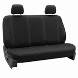 FH GROUP Autostoelhoezen achterset doek - autostoelhoezen met afneembare hoofdsteun, universele pasvorm, autostoelhoezen voor auto's, wasbare autostoelhoes voor SUV, sedan, bestelwagen, zwart