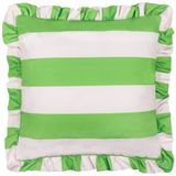 Riva Home Kekke Kussens - Buitenkussen - Palm Royale - Groen/wit - 50x50cm