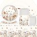 Omgoods - Set de vaisselle de fête d'automne de 61 pièces pour 20 personnes