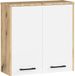 Akord Hangende Badkamerkast FIN W60 met 2 Deuren Artisan Eik - Wit