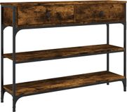 vidaXL Wandtafel 100x25x75 cm bewerkt hout gerookt eikenkleurig