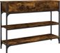 vidaXL Wandtafel 100x25x75 cm bewerkt hout gerookt eikenkleurig