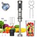 Merkloos Staafmixer handmixer pureerstaaf - 1200 W - 21 snelheden met turbo - Dubbele melkopschuimer - Koper motor - Met hakmolen en mengbeker