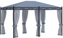 vidaXL Prieel met horren 3x4 m staal antraciet