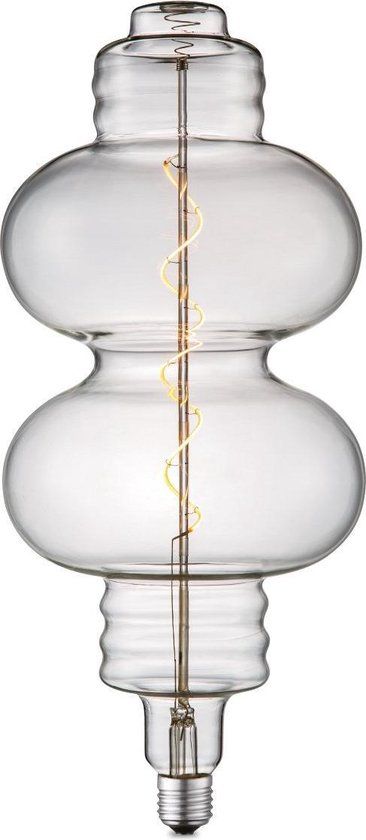 Home Sweet Home Edison Vintage E27 LED filament lichtbron Spiraal - Helder - 18/18/40cm - Dimbaar - 4W 280lm 2200K - Warm wit licht