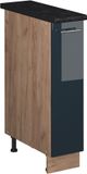Vicco Apotheekkast Fame-Line, Donkerblauw hoogglans/Goudkleurig Eiken, 20 cm
