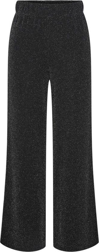 Pieces PCLINA HW WIDE PANTS - Black Black - Women's Trousers - Size XS (34)