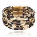 Deja Jewels Dierenprint multilayer dames armband goud/wit