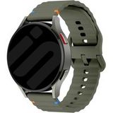 Strap-it Gard Pro Health Bracelet silicone ondulé Smartwatch 2+ (vert militaire)